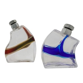 Pair of Kosta Boda Art Glass 'Macho' Decanters