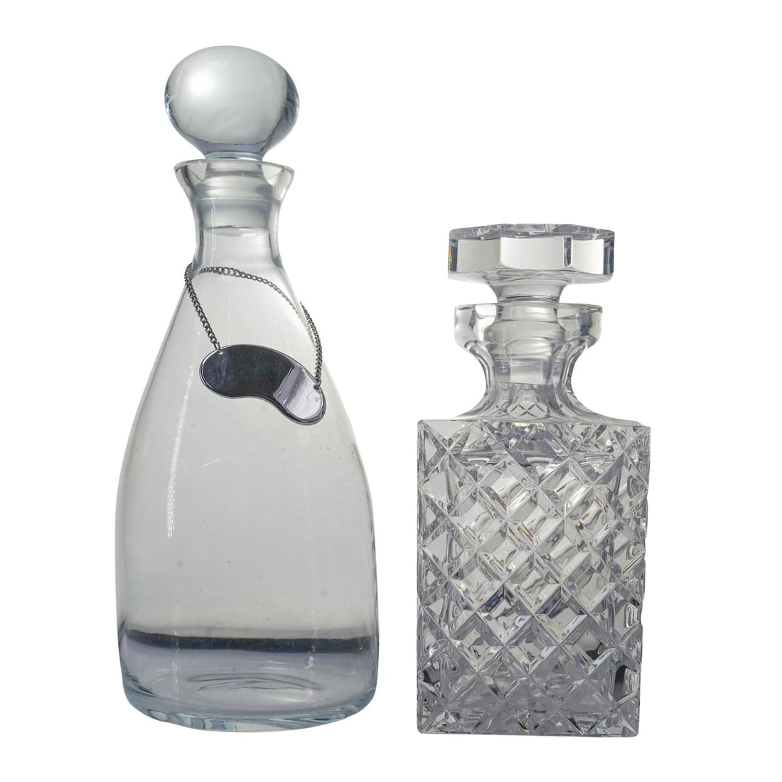 (2 Pc) Crystal Glass Decanters (1 of 7)