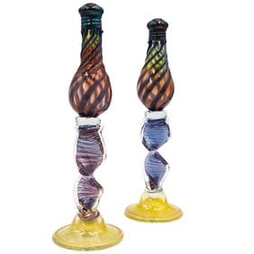 Pair of Art Glass Salt and Pepper Shakers