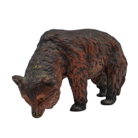 Antique Austrian Cold Painted Bronze Bear Figurine