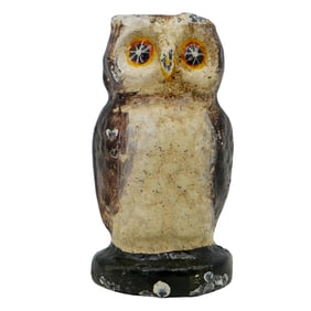 Antique Austrian Cold Painted Bronze Owl