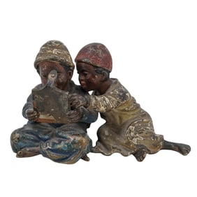 Austrian Franz Bergman Style Cold Painted Bronze Group Figure