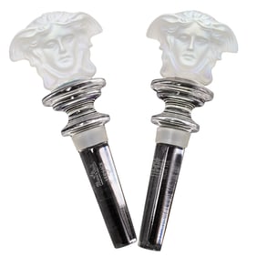 (2 Pc) Rosenthal Versace Medusa Stoppers