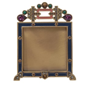 Jay Strongwater Enamel Jeweled Crystal Desk Frame