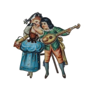 Antique Sterling Silver Hand-Painted Enameled Plaque