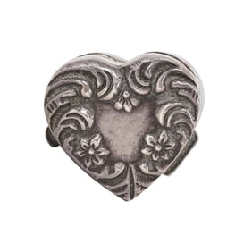 Ari D Norman English Sterling Heart Locket Box