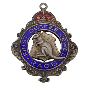 English Sterling Silver RAOB Masonic Medal