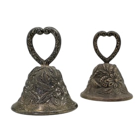 Pair S Kirk and Son Sterling Silver Bells