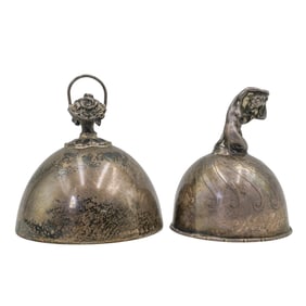 (2 pcs) Victorian Sterling Silver Bells