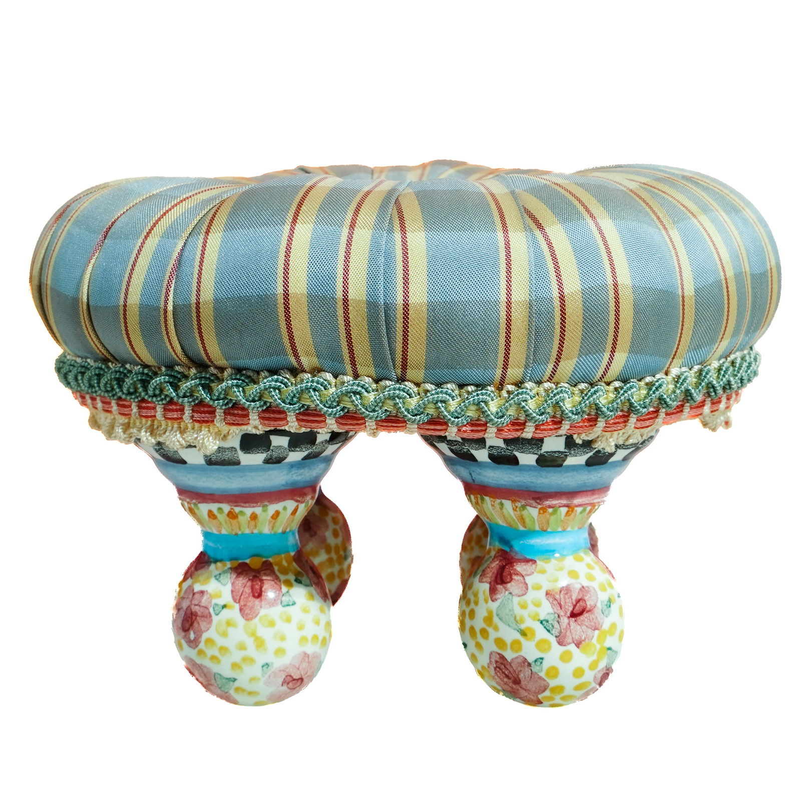 Mackenzie Childs Miniature Tuffet Footstool (1 of 7)