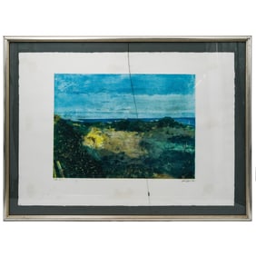 Frederico Carosio III (American) Beachscape Serigraph