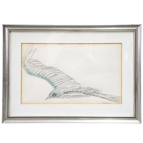 Original Graphite & Watercolor Painting On Paper