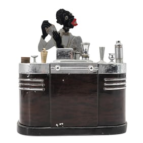 Ronson Touch-Tip "Bartender" Table Lighter and Cigarette Case