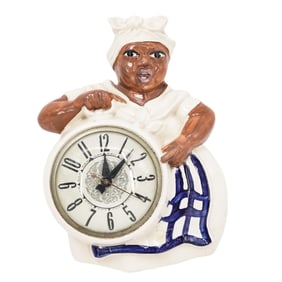 Black Americana Porcelain Wall Clock