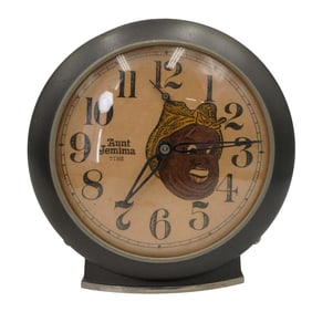 "Aunt Jemima Time" Black Americana Desk Alarm Clock