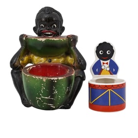 (2 pcs) Black Americana Egg Cups