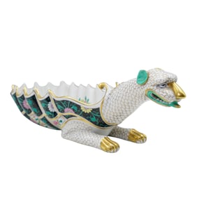 Herend Black Dynasty Dragon Dish