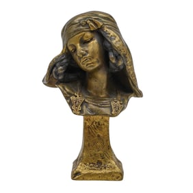 Louis Ernest Barrias (French, 1841-1905) "Young Girl From Bou Saada" Miniature Sculpture