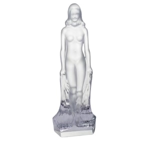 Cristal de Sevres "Water of Life" Frosted Nude Sculpture