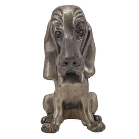 Vintage Peltro Italy Pewter Basset Hound Figurine