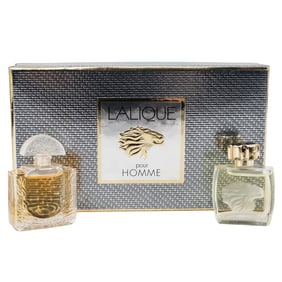 Pair of Boxed Lalique Pour Homme Perfumes