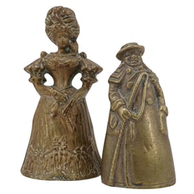 (2 pcs) Figural Brass Bells