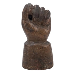 Cold Painted Cast Iron Fist Doorstop
