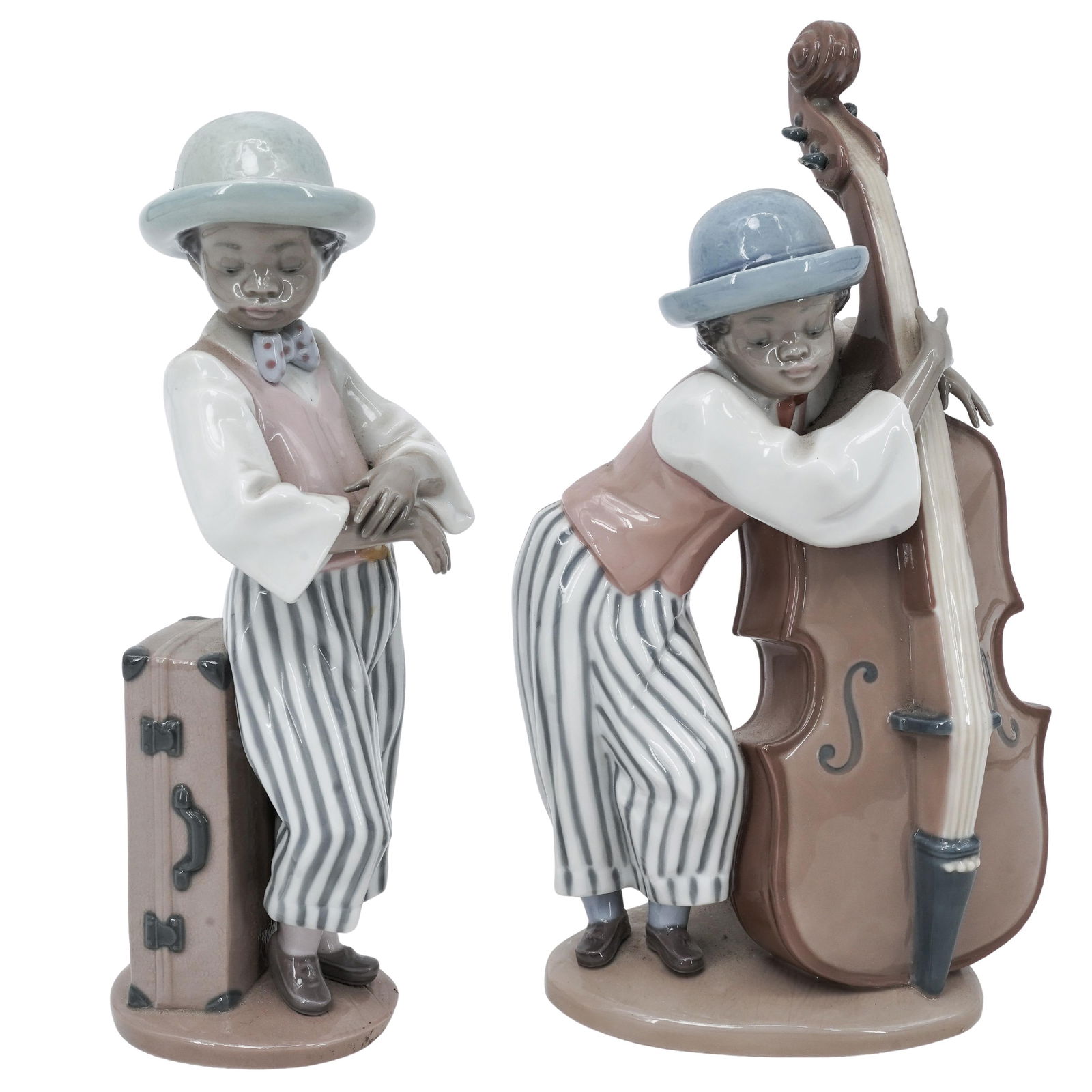 (2 Pc) Lladro Porcelain Jazz Band Collection Musicians Figurines (1 of 9)