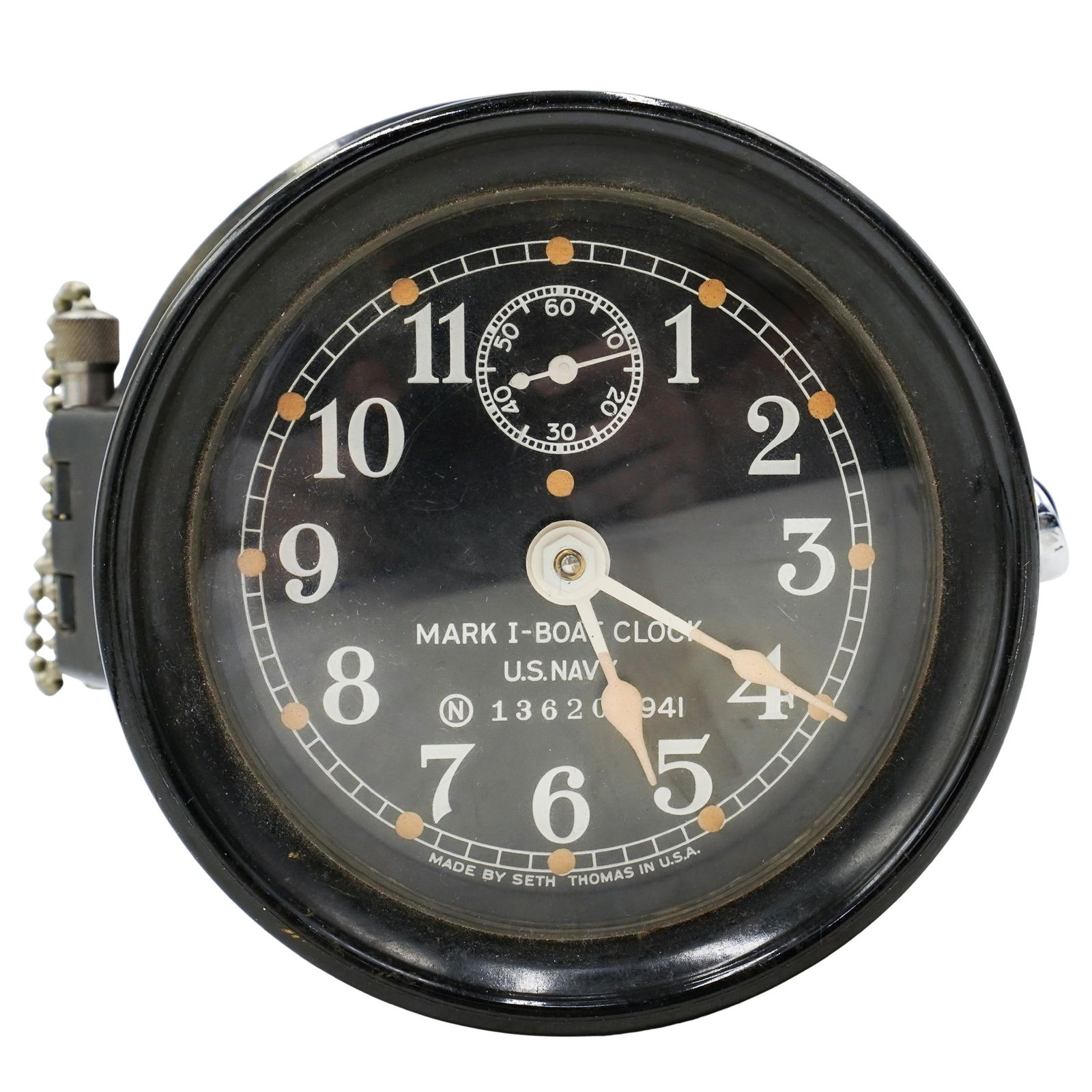 WWII U.S. Navy Seth Thomas Mark I-Boat Clock (1 of 9)
