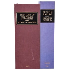(2 Pc) "Beyond Racism" and "The Story of the Negro" Signed & Inscribed 1st Edition Books