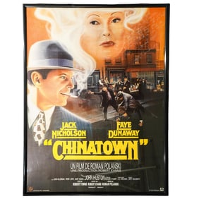 Extra Large "Chinatown" Film Poster Signed by Faye Dunaway