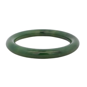 Antique Chinese Spinach Jade Bangle