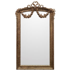 Antique French Louis XVI Gilt Wood Mirror