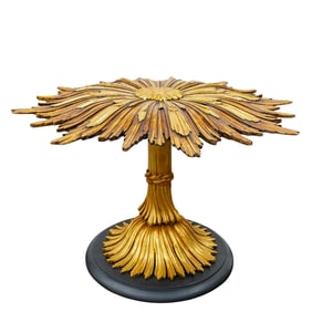 Maison Chelini Gilt Wood Sculptural Table