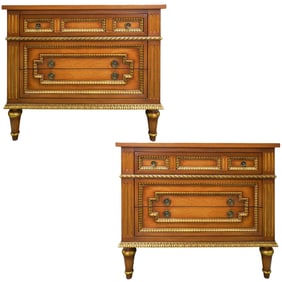 Pair of Julia Gray Ltd. Hollywood Regency Style Nightstands