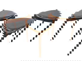 (3 Pc) Hans Olsen Danish Modern Reversible Teak Stools / Tables: (3 Pc) Hans Olsen Danish Modern Reversible Teak Stools / TablesMid-Late 20th Cent. Denmark(3 Pc) Mid Century Modern Danish set of three Hans Olsen (Denmark, 1919-1992) stackable three-legged teak wood