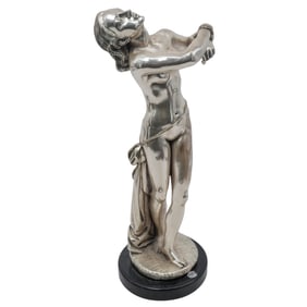 Paolo Schiraldi (Italian, 1903-1978) Silver Plated Nude Slave Woman