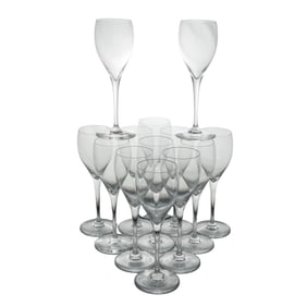 (13 pcs) Baccarat Crystal Dessert Wine Glasses