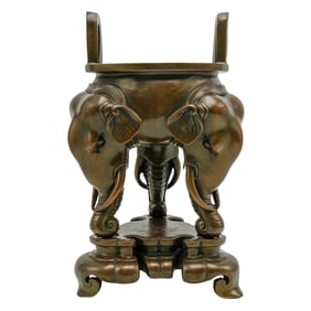 Chinese Bronze Elephant Censor, Xuande Mark