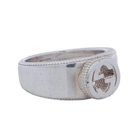 Gucci Interlocking G Sterling Silver Ring