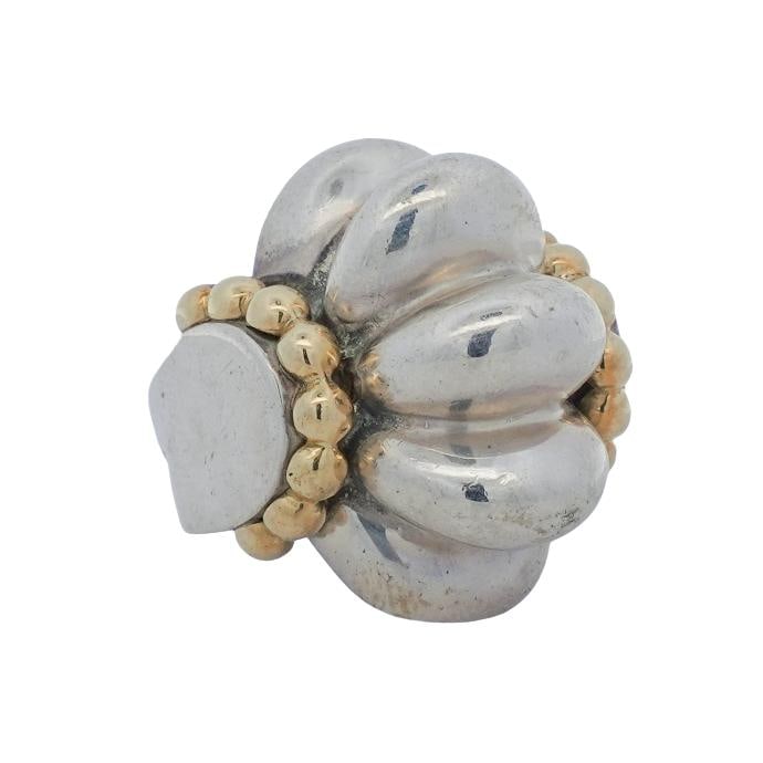 Vintage Lagos "Caviar" 18K Gold & Sterling Silver Ring (1 of 5)