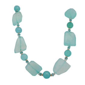 Zoe B. 14K Gold & Blue Chalcedony Necklace