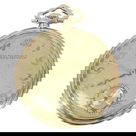 Vintage 18K Solid Gold Patek Philippe Geneva Pocket Watch: Vintage 18K Solid Gold Patek Philippe Geneva Pocket Watch20th Century, Switzerland.Vintage 18K solid gold Patek Philippe Geneva open pocket watch. Marked with Helvetia gold mark, for 18K gold. Total w