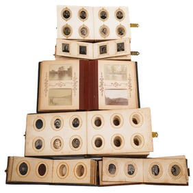 (6 Pc) Assorted Victorian Photos and Tintypes In Albums