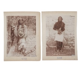 (2 pcs) Native American Comanche Plains Indian Photographs