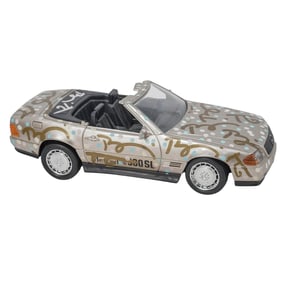 Romero Britto Custom Painted Mercedes Benz 500 SL Convertible Model