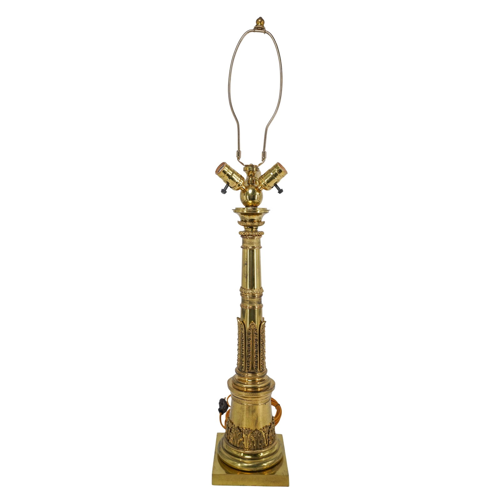 Hollywood Regency-Style Gilt Brass Table Lamp (1 of 8)