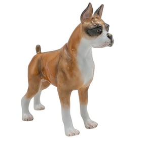 Herend Porcelain 'Boxer" Dog Figurine
