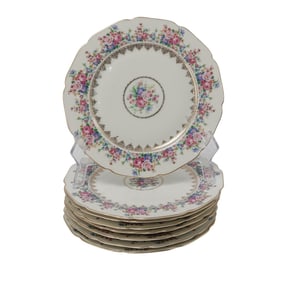 (8 Pc) Royal Ivory Bohemia "Windsor" Porcelain Plates