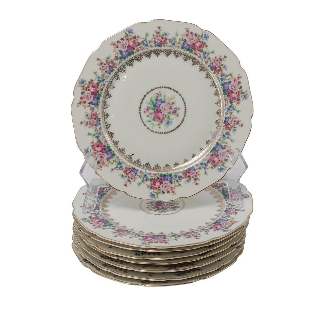 (8 Pc) Royal Ivory Bohemia "Windsor" Porcelain Plates (1 of 6)